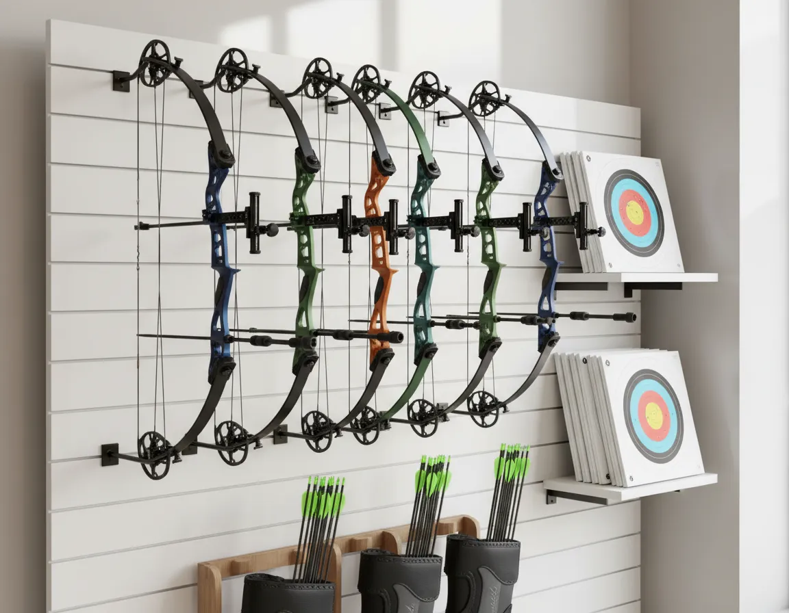 Archery bows, arrows, and targets in the Archery department
